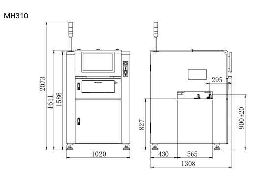 SPI trực tuyến 3D PCBA Phân tích đệm hàn MH310